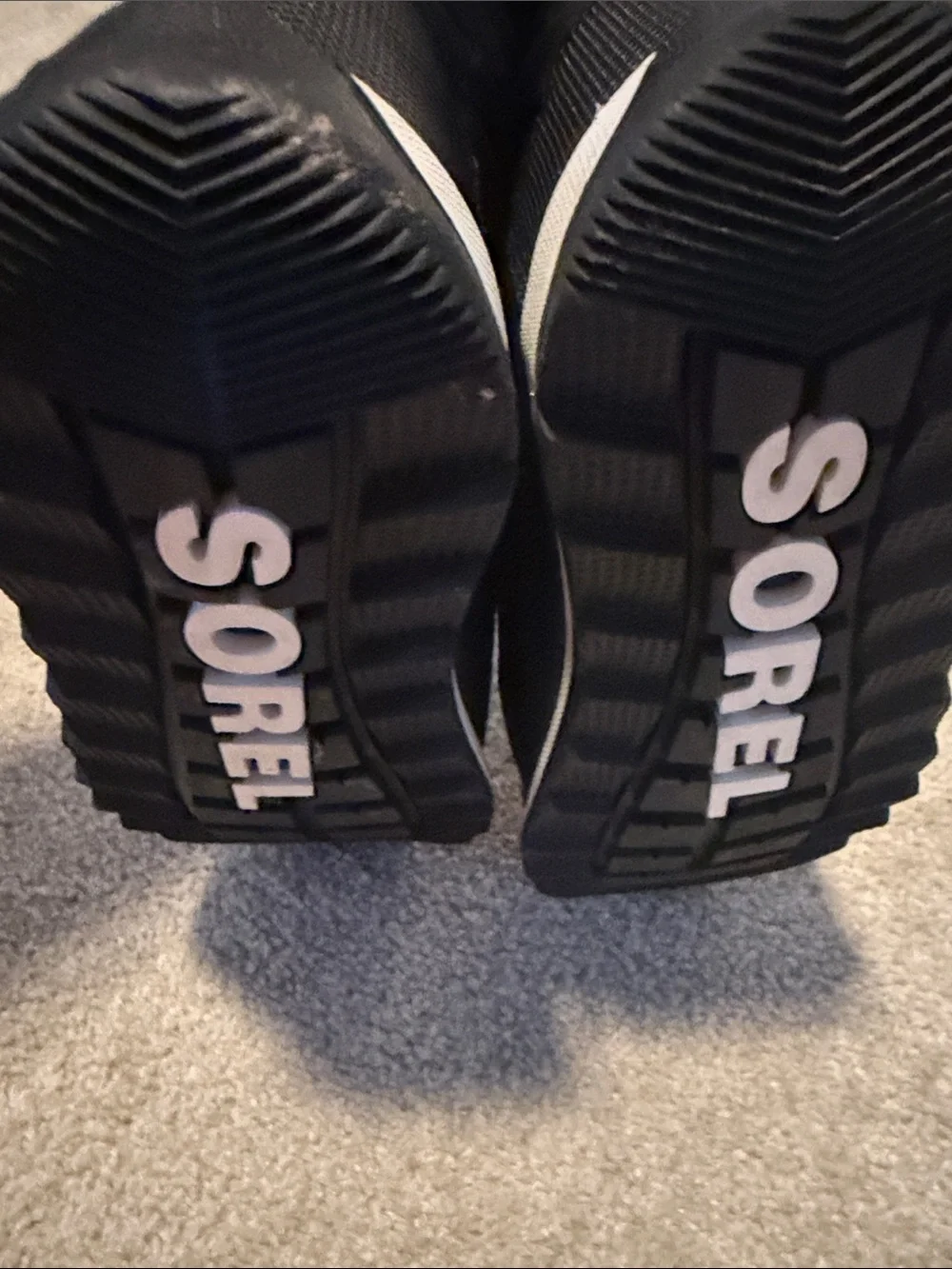 Sorel Kids Black Winter Lace-Up Boot with White Midsole